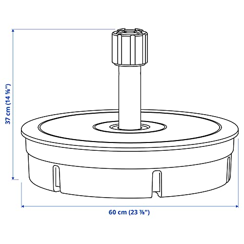 Ikea GRYTÖ - Base para sombrilla, 60 cm, color gris oscuro