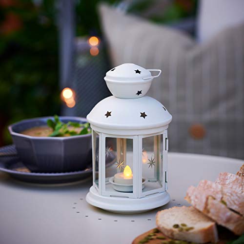 IKEA Linterna ROTERA para tealight 21 cm en/exterior blanco