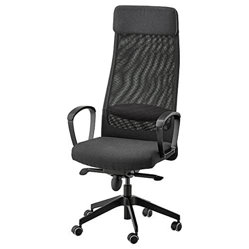 IKEA MARKUS Silla de oficina, ajusta la altura y el ángulo de esta silla para que tu día de trabajo se sienta cómodo [Vissle gris oscuro]