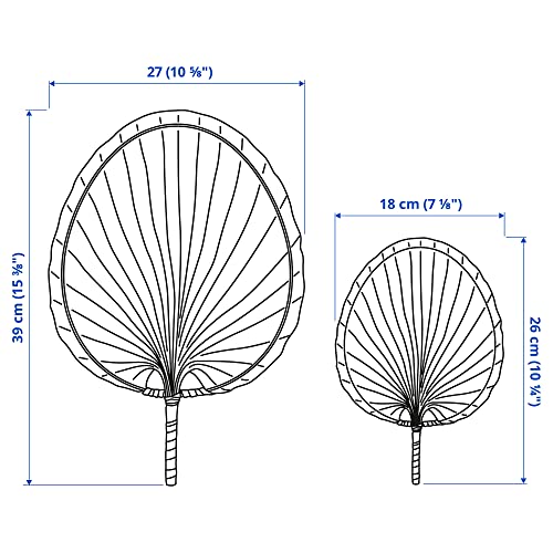 IKEA MOLNSKOG Decoración de pared, juego de 2, hoja de palma hecha a mano