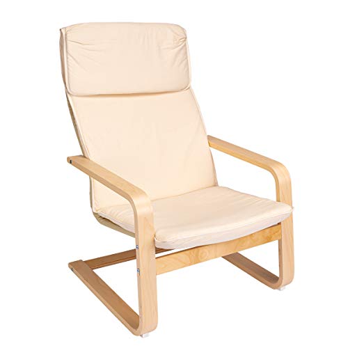 Ikea, Pello - Sillón oscilante Chaise Longue (Madera de Abedul y Acero)