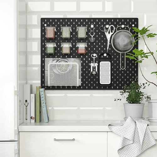 Ikea SKåDIS - Tablero de clavijas (76 x 56 cm), color negro