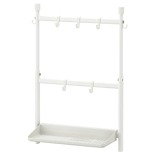 Ikea SUNNERSTA - Juego de organizador de cocina, sin taladro, escurridor de platos/gancho