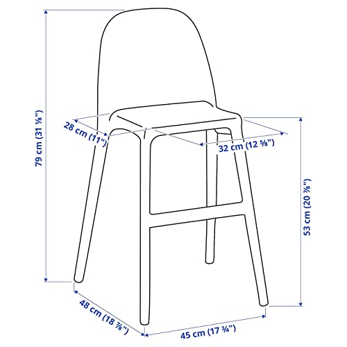 IKEA Urban Junior 001.652.13 - Silla infantil, color blanco