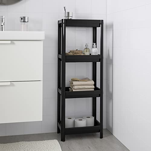 Ikea Vesken - Estantería para baño (36 x 23 x 100 cm), color negro