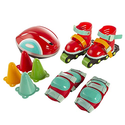 Imaginarium - Set de Patines y Proteccion para niños Rojos Desde 3 años, Patines Aprendizaje, Patines niño, Patines niña, Casco, Rodilleras, Patines Bebe, Skates