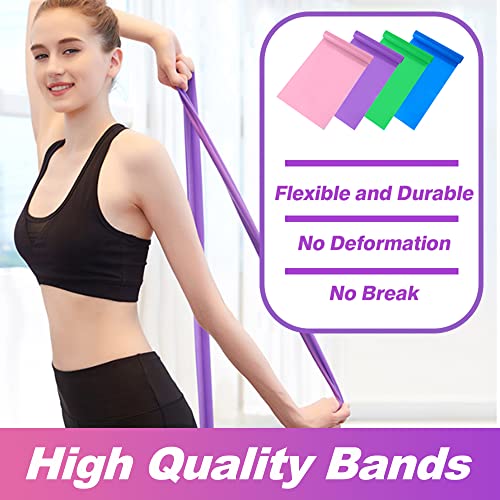 iMoebel Banda de Fitness Gymnastikband, [Juego de 2] 2 Niveles DE Resistencia 8-10kg/12-15kg. Largo Premium de 1,8/2 Metros. Bandas de Resistencia para Yoga, Pilates, Crossfit y rehabilitación.