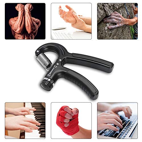 IndiMosch. Hand Grip, Pack 2, Ejercitador de Manos Ajustable de 5-60kg, Fortalecedores de Mano para Entrenar el Agarre, la Fuerza de Los Dedos, la Muñeca, el Antebrazos Fortalecer