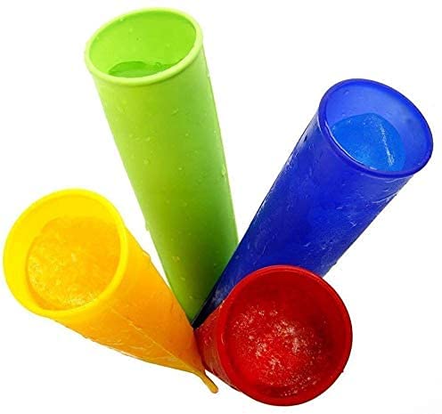 iNeibo - Juego de moldes para helados, polos de hielo, de silicona, sin BPA, 10 unidades, multicolor