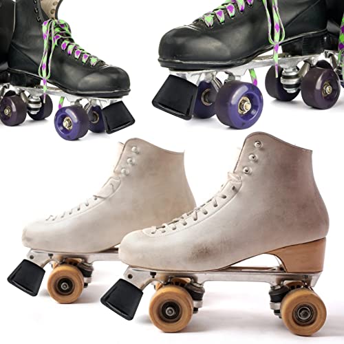 INHEMING 2 Piezas Tapones para Patín de Goma, Roller Quad Skate Toe Stops, Tapones de Bloqueo de Freno de Patinaje de Doble Fila,con Tornillos