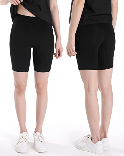 INNERSY Pantalones Cortos Niña Negros Shorts Algodon Antirozaduras Culotte Ciclismo Deporte 3 Pack (12-14 años, Negro)