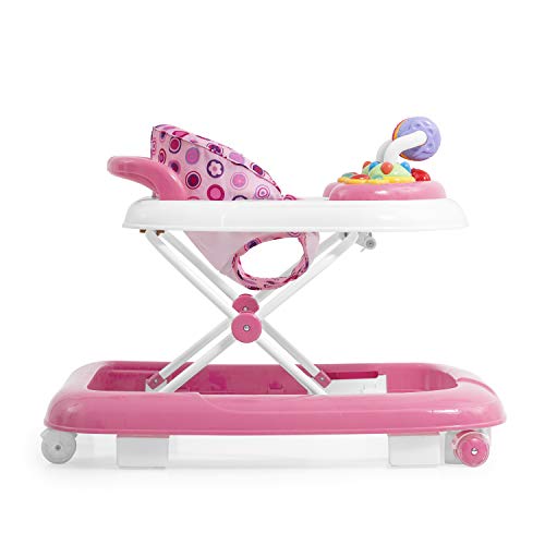 Innovaciones MS Andador Bebe Basic Rosa 435 - Base Antivuelco - Incluye Bandeja de Sonidos y Juegos