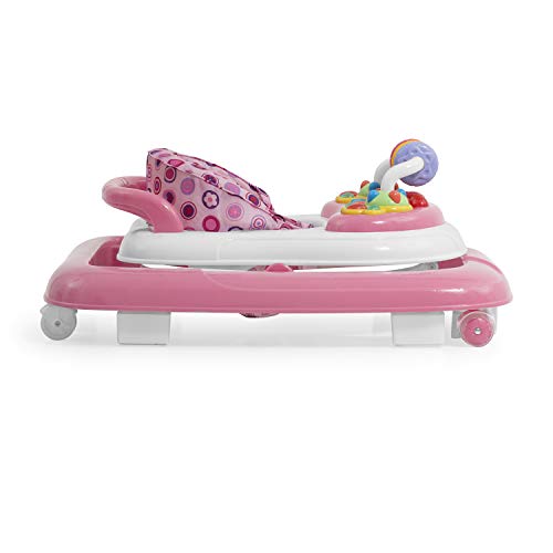 Innovaciones MS Andador Bebe Basic Rosa 435 - Base Antivuelco - Incluye Bandeja de Sonidos y Juegos