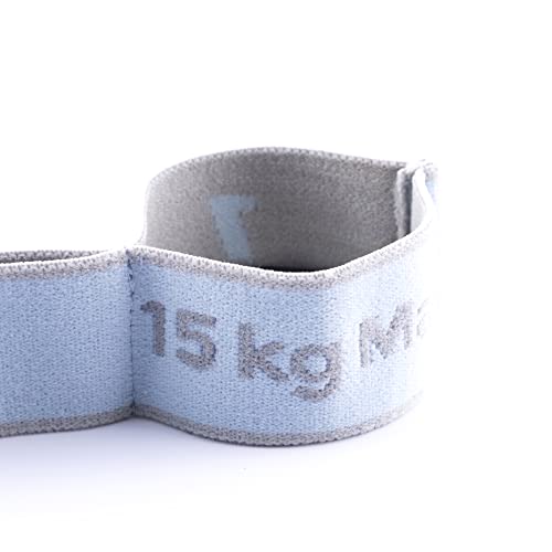 InnovaGoods® Bandas elasticas estiramientos, Bandas elasticas Fitness, Gomas elasticas, Bandas de Resistencia Multiuso y multiposicion para Entrenar Todo el Cuerpo, 15 kg de Resistencia, Color Azul, M