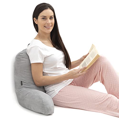 InnovaGoods Cojin de Lectura con Apoyabrazos Huglow, para Sofa, Cama y Alfombra, cojin Lumbar de Lectura con asa de Transporte, Ergonómico, previene molestias y Dolores