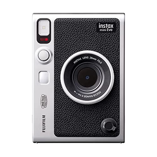 instax Mini EVO Black-C. Cámara e Impresora con Pantalla LCD de 2,7 Pulgadas, 10 Efectos de Lente y 10 Efectos de película