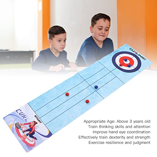 INSTITIZER Juego De Curling De Mesa Roll Up Educativo Interactivo Competitivo Tablero De Curling Portátil Juegos De Mesa De Equipo Portátiles, Juego De Mesa De Curling Compacto para Viajes Familiares