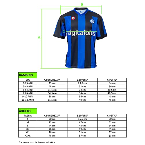 Inter - Camiseta Home Personalizada con Nombre y número de látaro/Camilla con Parche Ebay 2023 Replica Oficial, Azul, Negro, 100% Poliéster, Adulto y Niño