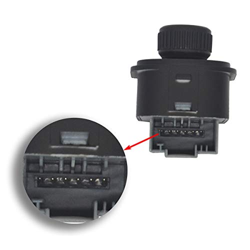 Interruptor Control Espejo Lateral Golf 5, KASturbo Perilla del espejo de vista lateral para CC PLUS SHARAN TIGUAN PASSAT 1K0959565H 1K0959565K 1K0959565F