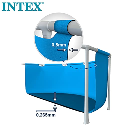 Intex 55241 - Piscina desmontable redonda INTEX, piscina Metal Frame, con depuradora 1.250l/h, Ø305x76 cm, 4.485 litros, diseño fotorrealista del fondo marino, INTEX 55241