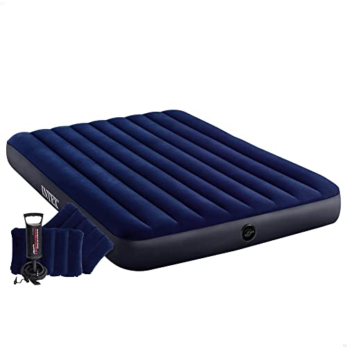 Intex 64765, Cama de aire, Unisex, Azul, 152x203x25cm + Acces.