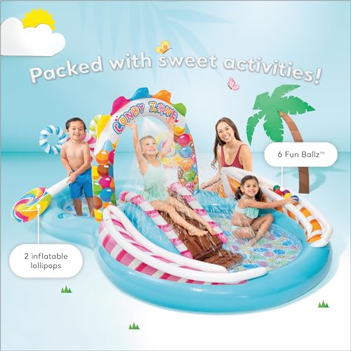 Intex Candy Zone Inflatable Play Center, 116" X 75" X 51", for Ages 2+