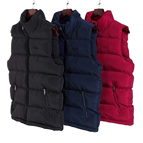 Invierno Calor Chalecos sin Mangas de Plumas Hombre Chaquetas Acolchado Cazadoras Ejercito Verde L