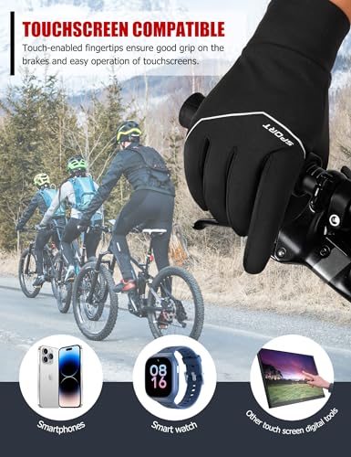 iParaAiluRy Guantes Invierno Hombre Mujer - Guantes Gimnasio Hombre Mujer con Tactiles - Guantes Hombre Mujer para Frio Antideslizantes Bicicleta Deporte Termico, Cálido Guantes