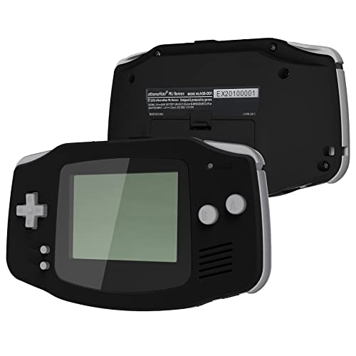 IPS Ready Upgraded eXtremeRate Carcasa para Gameboy Advance Funda Protector Placa Cubierta Shell con Botones para GBA-Compatible con IPS & LCD Estándar-NO Incluye Consola & Pantalla IPS(Negro)