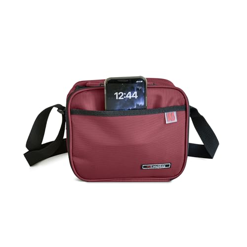 IRIS BARCELONA - Classic Lunch Bag, Set de Bolsa Térmica Porta Alimentos Ligera de 4 l y 2 Tapers Aptos para Microondas, Lavavajillas y Congelador 0,6 l Roja