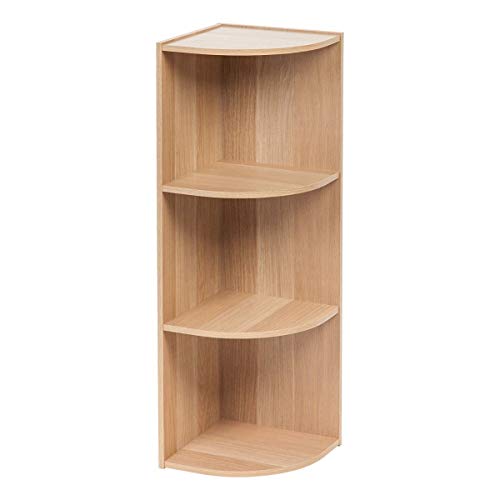 Iris Ohyama, Mobile contenitore, Libreria, Angolare/3 ripiani fissi, Solido, Design, Multifunzionale, Ufficio, Ingresso, Camera da letto, Soggiorno - Basic Storage Shelf CX-3C - Marrone chiaro