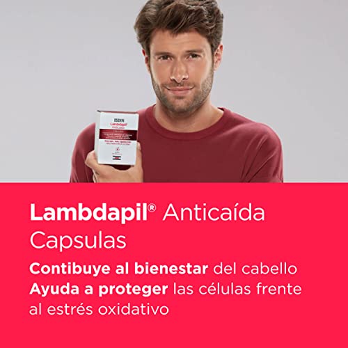 ISDIN Lambdapil 180 Cápsulas Anticaída del Cabello,Duración 3 meses,Complemento Alimenticio para la caída Ocasional del cabello,con vitaminas,minerales y extractos de plantas para un pelo saludable