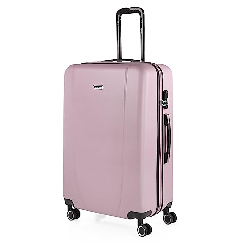 ITACA - Maletas de Viaje Grandes 23 Kilos - Maleta Grande de Viaje Rígida 4 Ruedas - Maletas Grandes de Viaje de ABS Resistente y Ligera 71170, Rosa