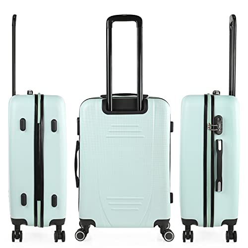 ITACA - Maletas de Viaje Grandes 23 Kilos - Maleta Grande de Viaje Rígida 4 Ruedas - Maletas Grandes de Viaje de ABS Resistente y Ligera 71170, Verde Menta