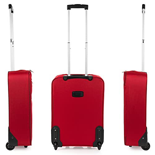 ITACA - Maletas de Viaje - Maleta Cabina 55x40x20 - Maletas de Viaje Cabina Material EVA Superligero - Maleta de Cabina Avion - Maleta de Mano. Maleta Pequeña T71950, Rojo