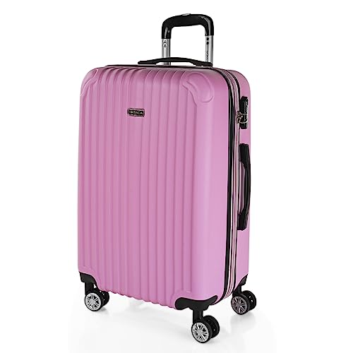 ITACA - Maletas Medianas - Maleta Mediana 4 Ruedas, Maleta Viaje Mediana, Maletas De Viaje, Maleta Mediana. Candado con combinacion T71560, Rosa