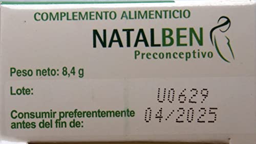 ITALFARMACO NATALBEN PRECONCEPTIVO DE 30 CAPSULAS CON ZIN