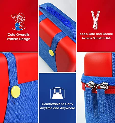 ivoler Funda Compatible con Nintendo Switch, Estuche Dura de Transporte de Fundas Lujo, maletín de Viaje con 18 Cartuchos de Juegos para Switch Console & Accesorios