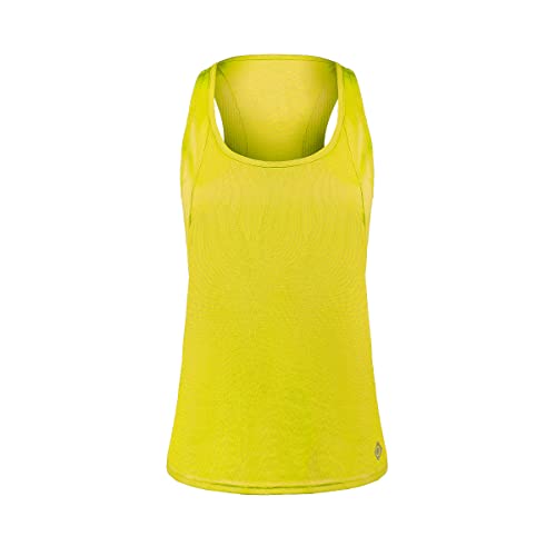 Izas- Camiseta Técnica para Mujer con Tecnología Dry Fit - Camiseta Deportiva de Tirantes con Hydrospeed que Expulsa el Sudor a la Superficie y Mantiene Seca la Piel - Creus TT Amarillo - Talla M