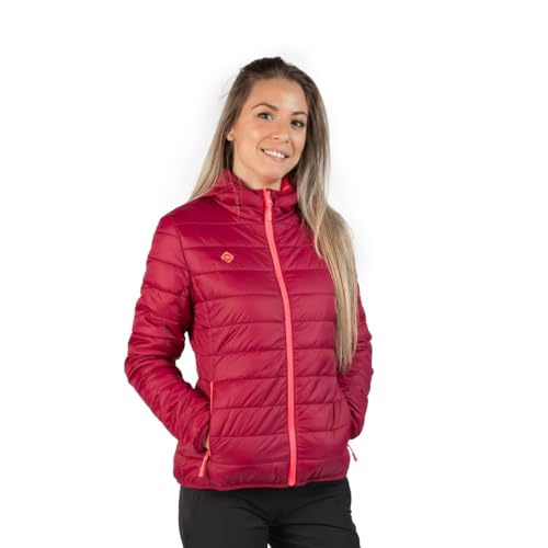 Izas - Chaqueta de Fibra para Mujer - Chaqueta Térmica de Rápido Secado con Cierre de Cremallera - Material Transpirable Ideal para Actividades al Aire Libre - Sindu Rosa - Talla XXL