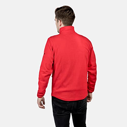 Izas - Forro Polar para Hombre - Chaqueta Polar con Cuello Alto y Cremallera - Forro Polar de Invierno Ligero y de Secado Rápido - Ideal para Actividades al Aire Libre - Padru Rojo - L