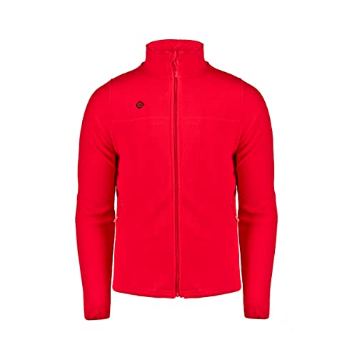 Izas - Forro Polar para Hombre - Chaqueta Polar con Cuello Alto y Cremallera - Forro Polar de Invierno Ligero y de Secado Rápido - Ideal para Actividades al Aire Libre - Padru Rojo - L