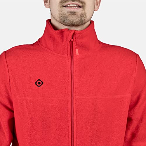 Izas - Forro Polar para Hombre - Chaqueta Polar con Cuello Alto y Cremallera - Forro Polar de Invierno Ligero y de Secado Rápido - Ideal para Actividades al Aire Libre - Padru Rojo - L