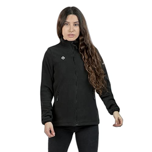 Izas - Forro Polar para Mujer - Chaqueta Polar con Cuello Alto y Cremallera - Forro Polar de Invierno Ligero y de Secado Rápido - Ideal para Actividades al Aire Libre - Padru Negro - L