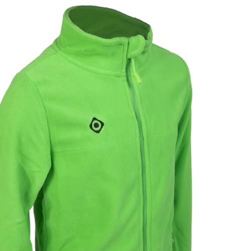 Izas - Forro Polar para Niños - Chaqueta Polar con Cuello Alto y Cremallera - Forro Polar de Invierno Ligero y de Secado Rápido - Ideal para Actividades al Aire Libre - Padru Color Verde - Talla 12