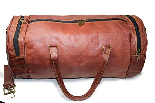 Jaald 56 Cm Bolso Bolsa Viaje Veliz Equipaje De Cuero Piel Grande Vintage para Cabina Fin Semana Gimnasio Deportes Carry-On Hombre Y Mujer