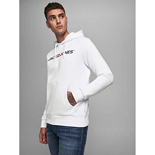 JACK & JONES Herren Jjecorp Old Logo Sweat Hood Noos Kapuzenpullover, White, L EU