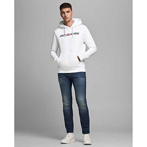 JACK & JONES Herren Jjecorp Old Logo Sweat Hood Noos Kapuzenpullover, White, L EU