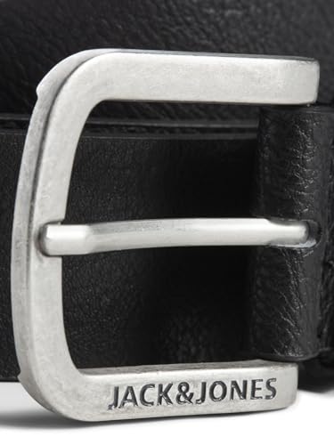 Jack & Jones Jacharry Belt Noos Cinturón, Negro (Black), 90 para Hombre