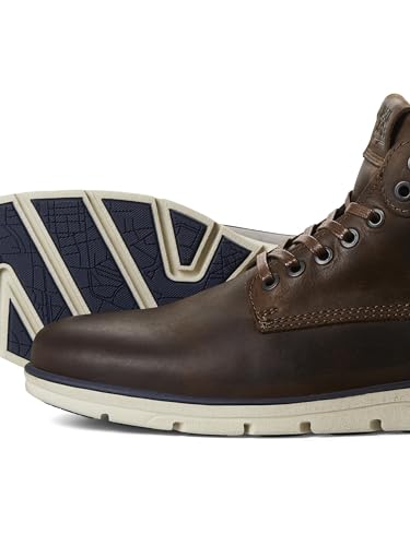 JACK & JONES JFWTUBAR Leather STS, Chukka Boots Hombre, Marrón(Brandy Brown Brandy Brown), 43 EU